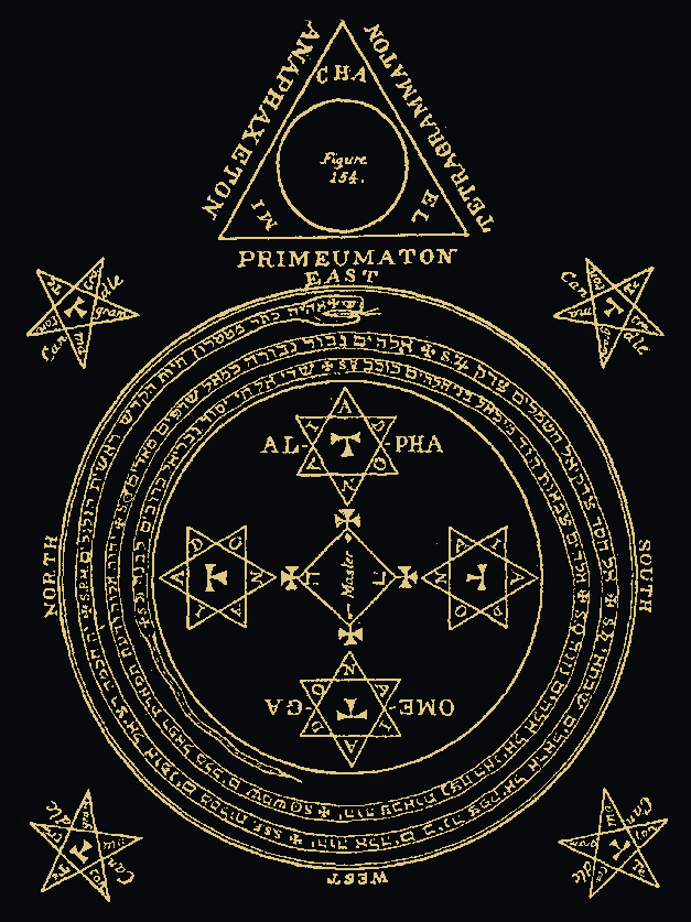 Key of Solomon magic circle and triangle of manifestation Triangle